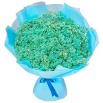 Букет из 51 голубой гипсофилы